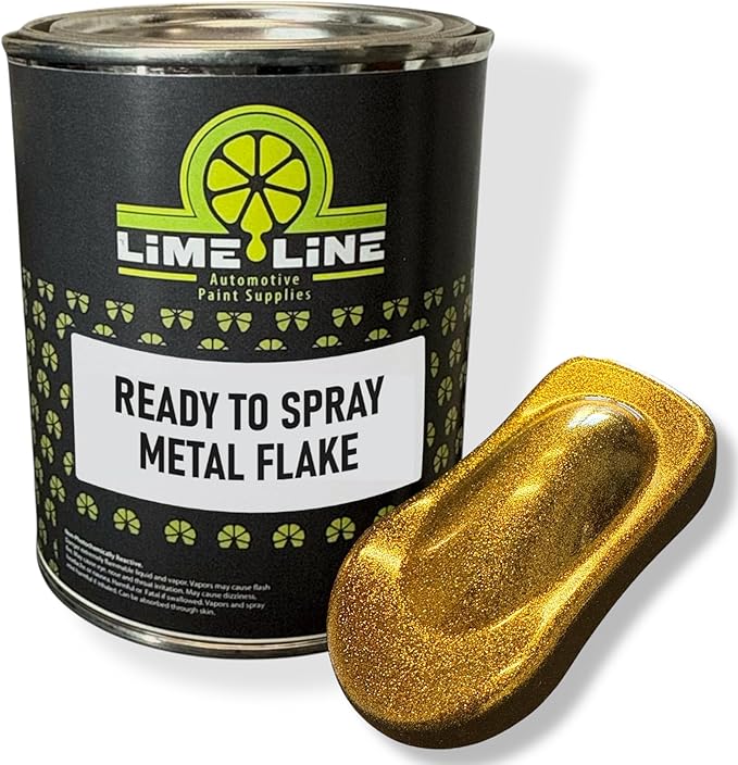 LiME LiNE Metal Flake Ready-to-Spray Automotive Basecoat - No Reducer Needed - Available in 17 Colors & 3 Sizes