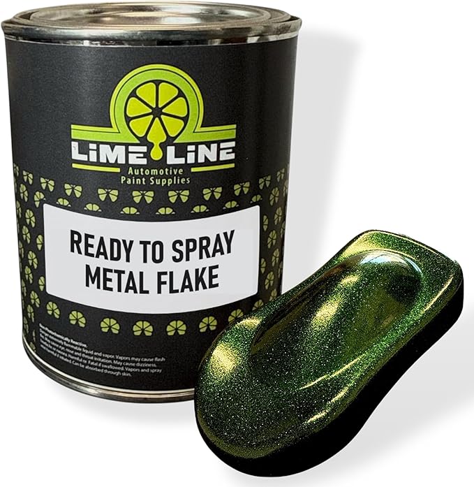 LiME LiNE Metal Flake Ready-to-Spray Automotive Basecoat - No Reducer Needed - Available in 17 Colors & 3 Sizes