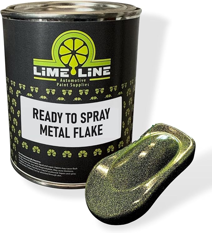 LiME LiNE Metal Flake Ready-to-Spray Automotive Basecoat - No Reducer Needed - Available in 17 Colors & 3 Sizes
