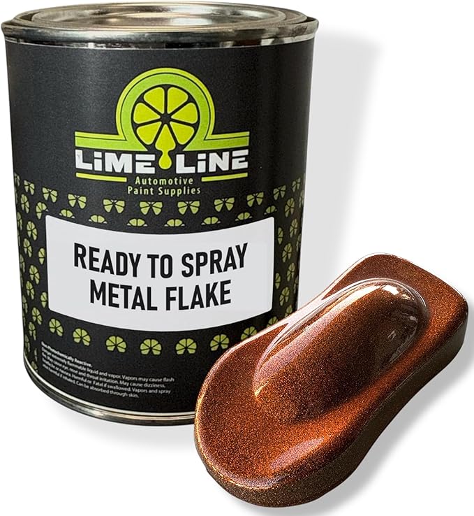 LiME LiNE Metal Flake Ready-to-Spray Automotive Basecoat - No Reducer Needed - Available in 17 Colors & 3 Sizes