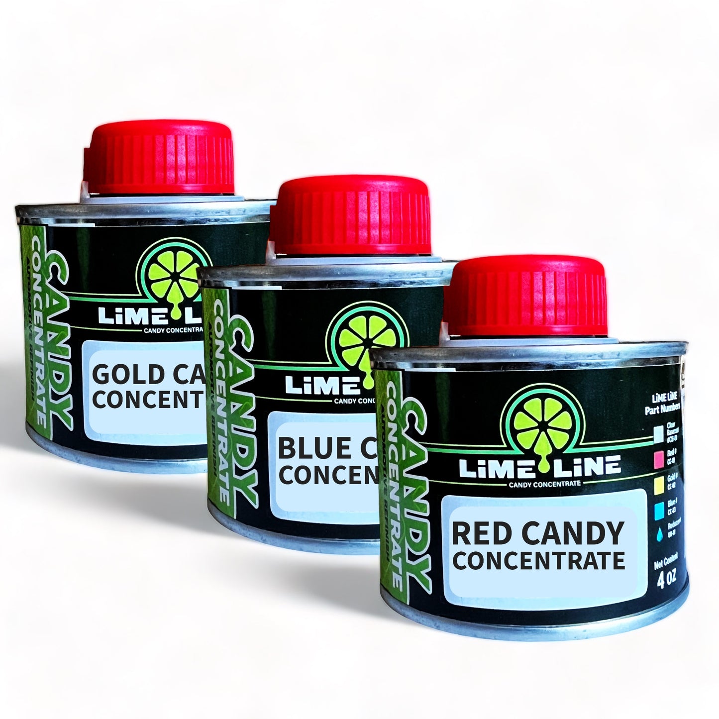 LiME LiNE Candy Pack Red,Blue,Gold Transparent Candy Concentrate