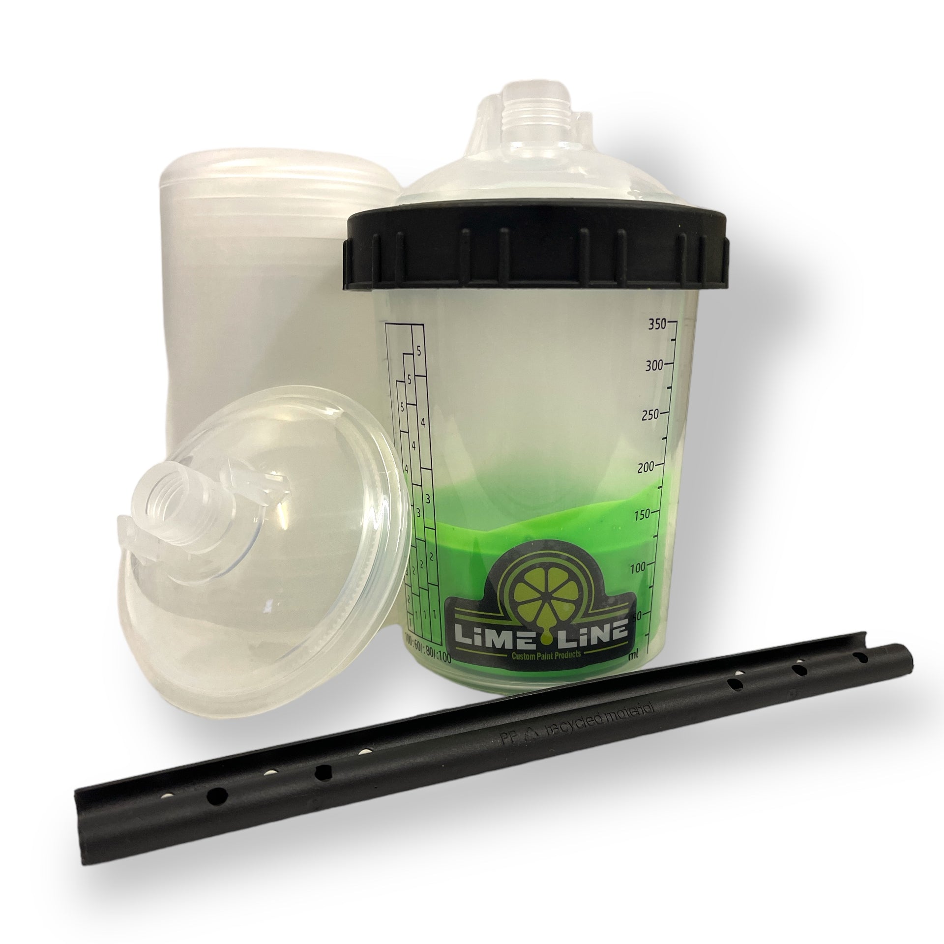 LiME LiNE Disposable Paint Spray Gun Cup Lids and Liners - Pack of 50 - 10  Oz