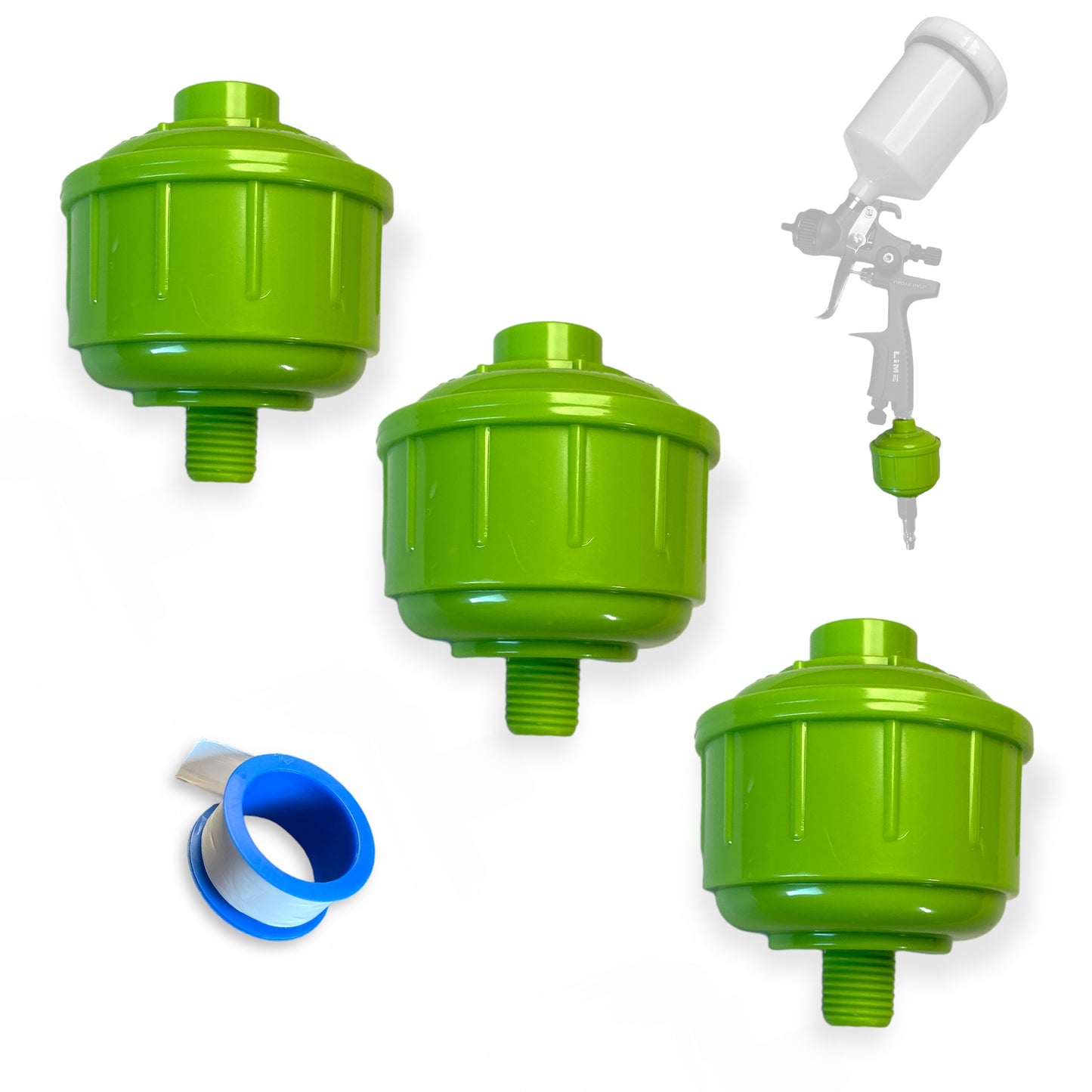 Lime Line Mini Filter Balls for paint Spray Gun moisture separator