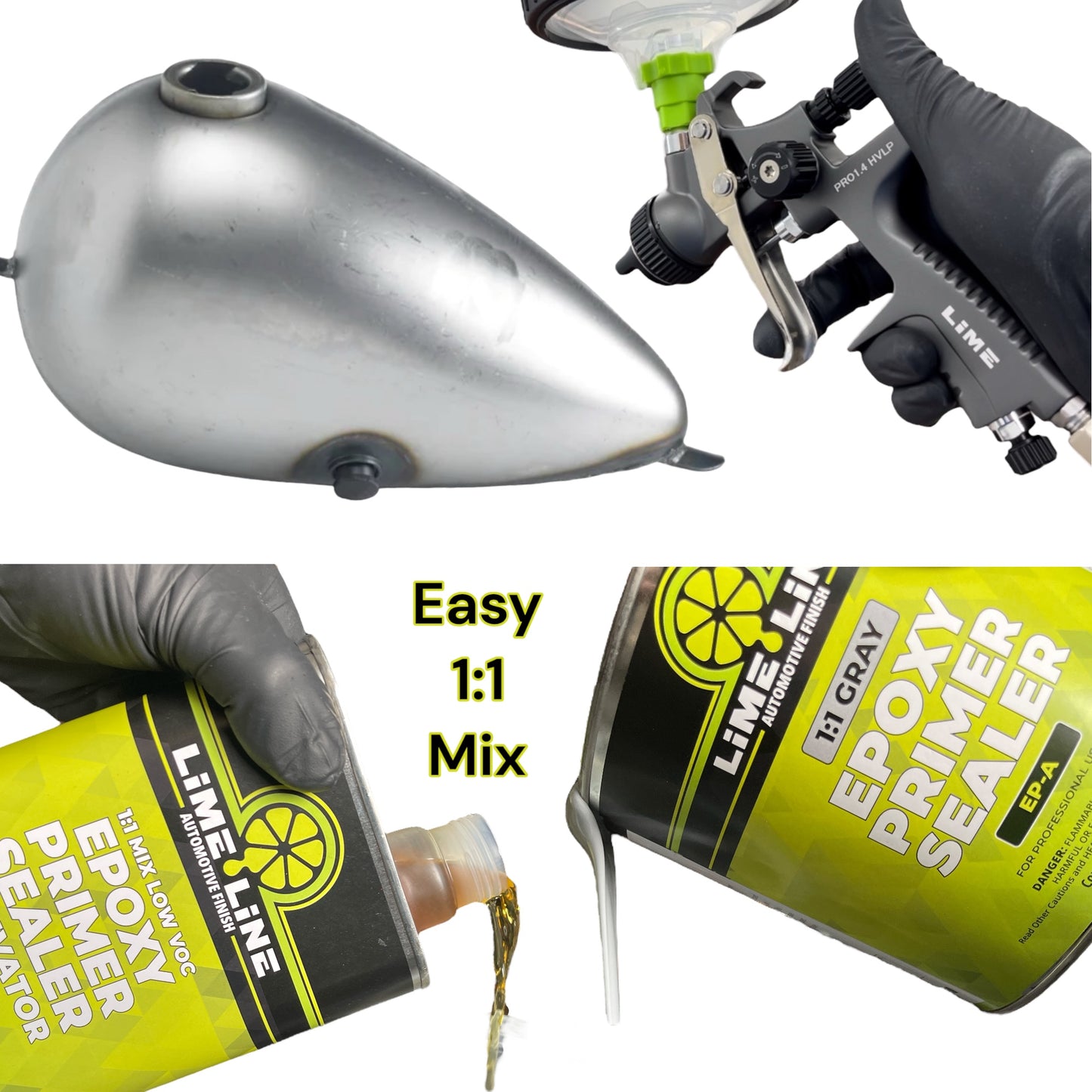 LiNE LiNE Epoxy Primer, Automotive Grade, Direct-to-Metal, Light Grey & Black