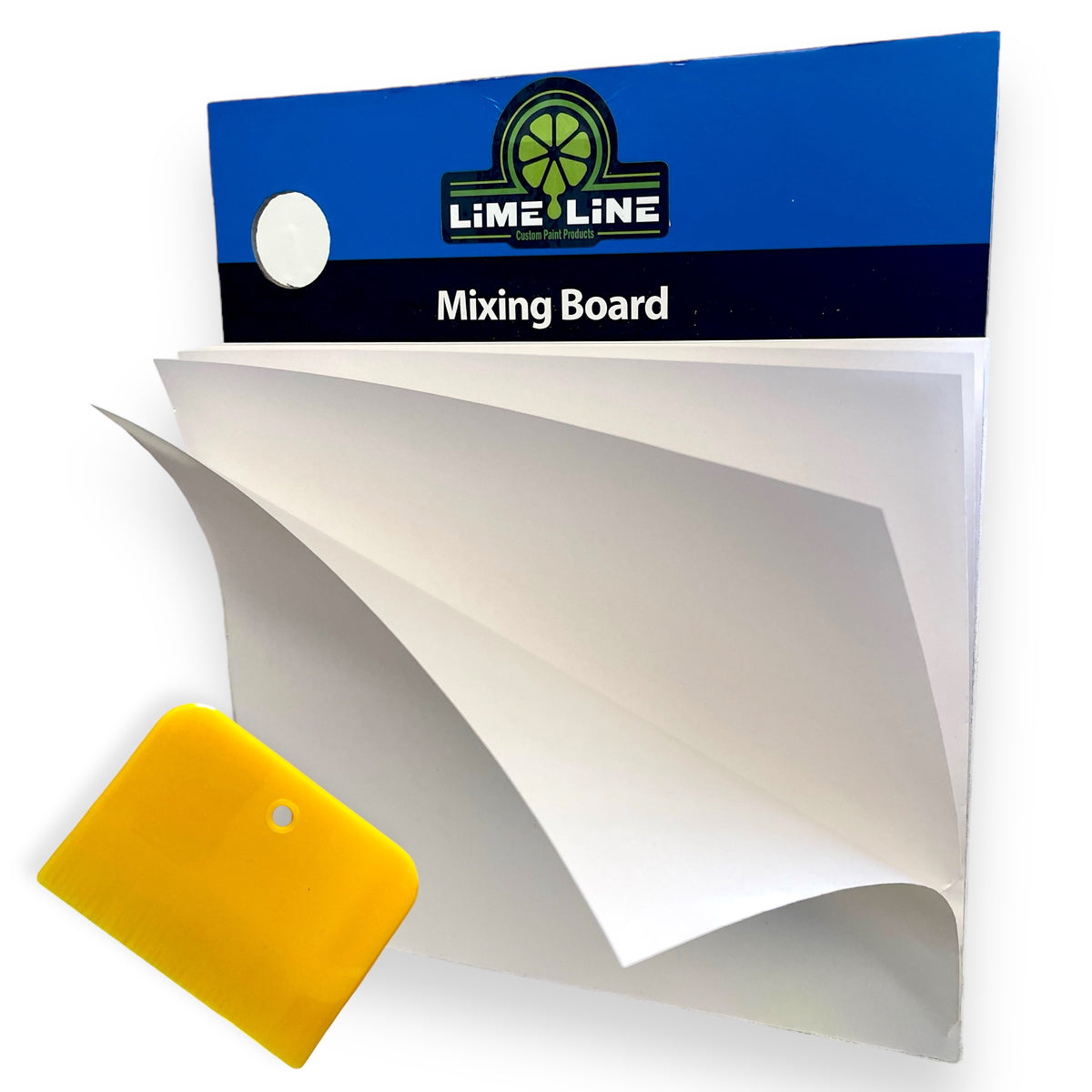 LiME LiNE Disposable Mixing Board with Bonus Bondo Spreader (100 Sheet ...