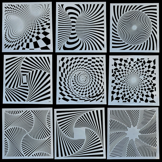 LiME LiNE Reusable Airbrush Stencil Sets for Airbrushing, Custom Paint & Crafting