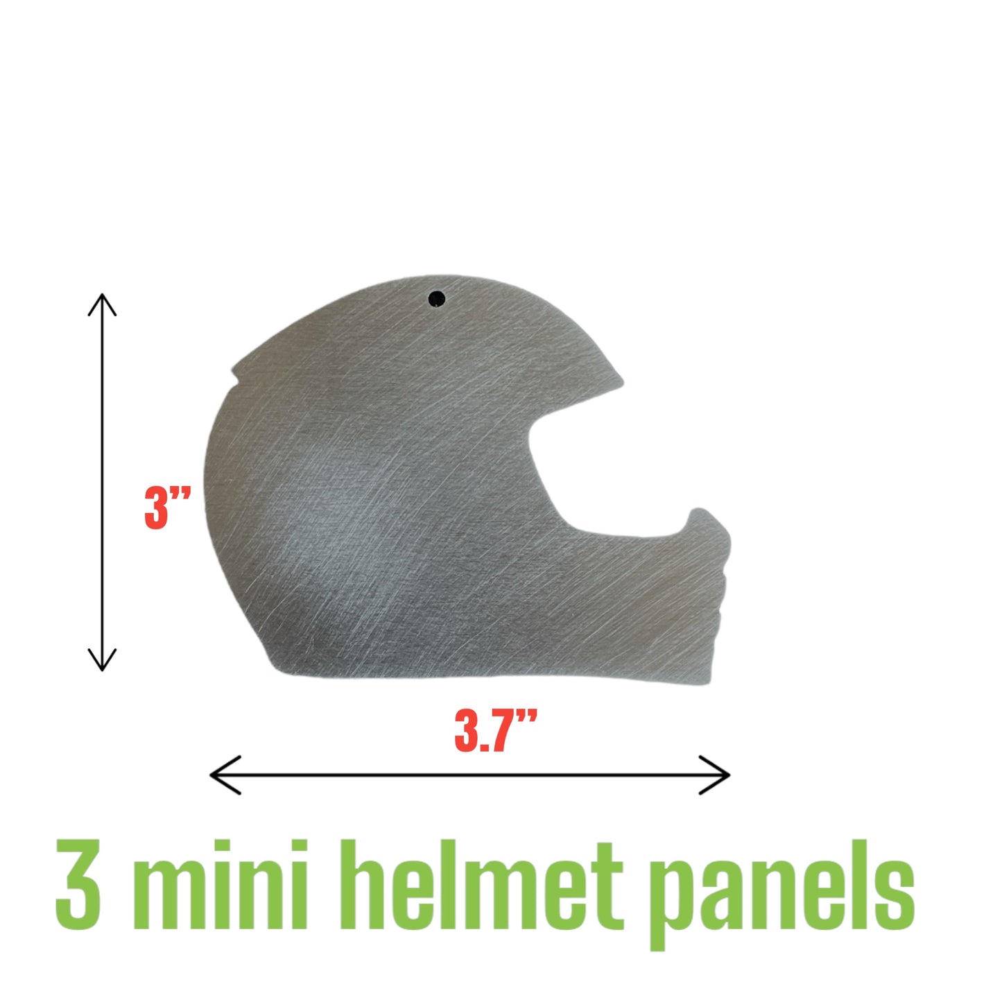 3 Pack Mini Aluminum Motorcycle Helmet Panels 3 Pack Mini Aluminum Motorcycle Helmet Panels
