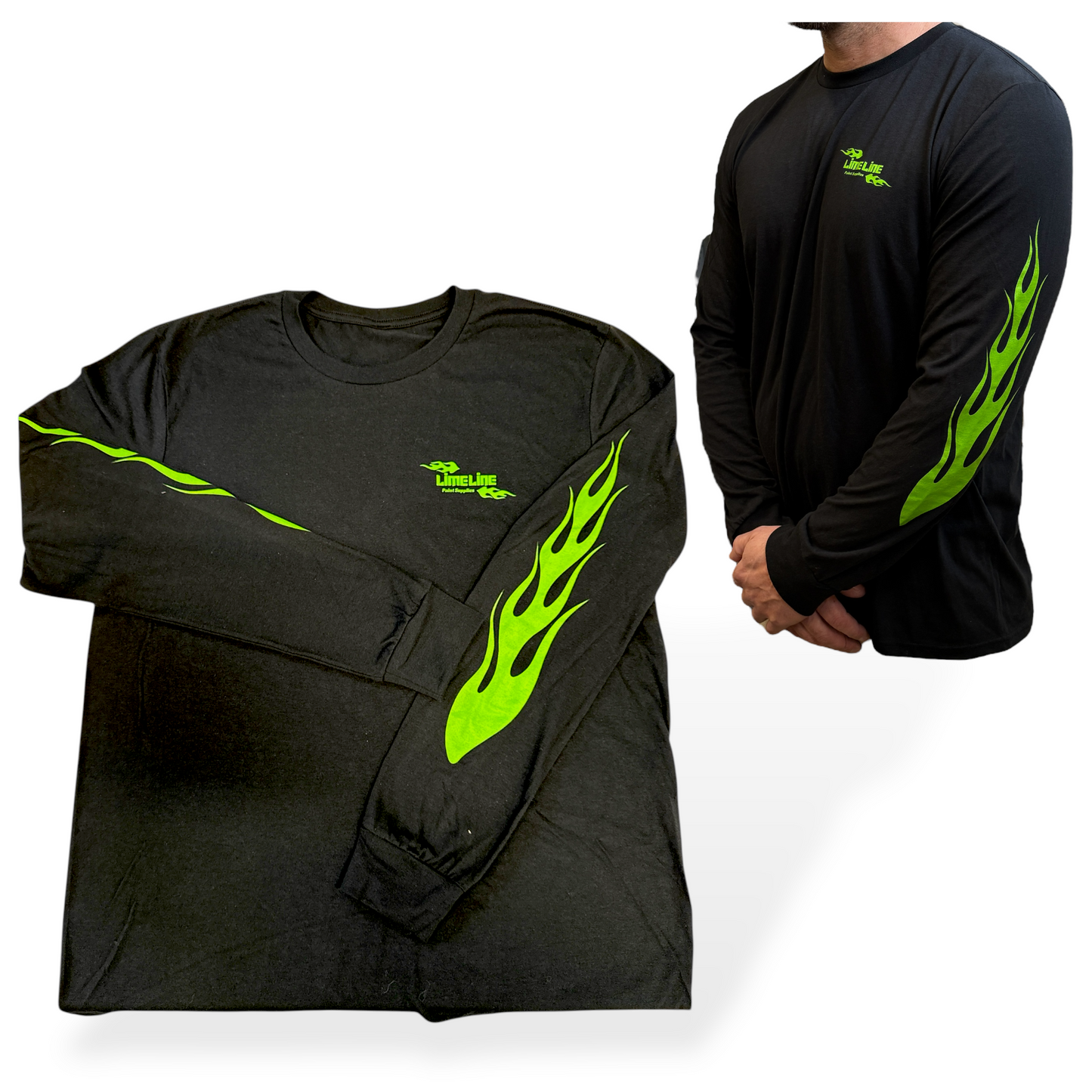 LiME LiNE Flame Design Long Sleeve Tee