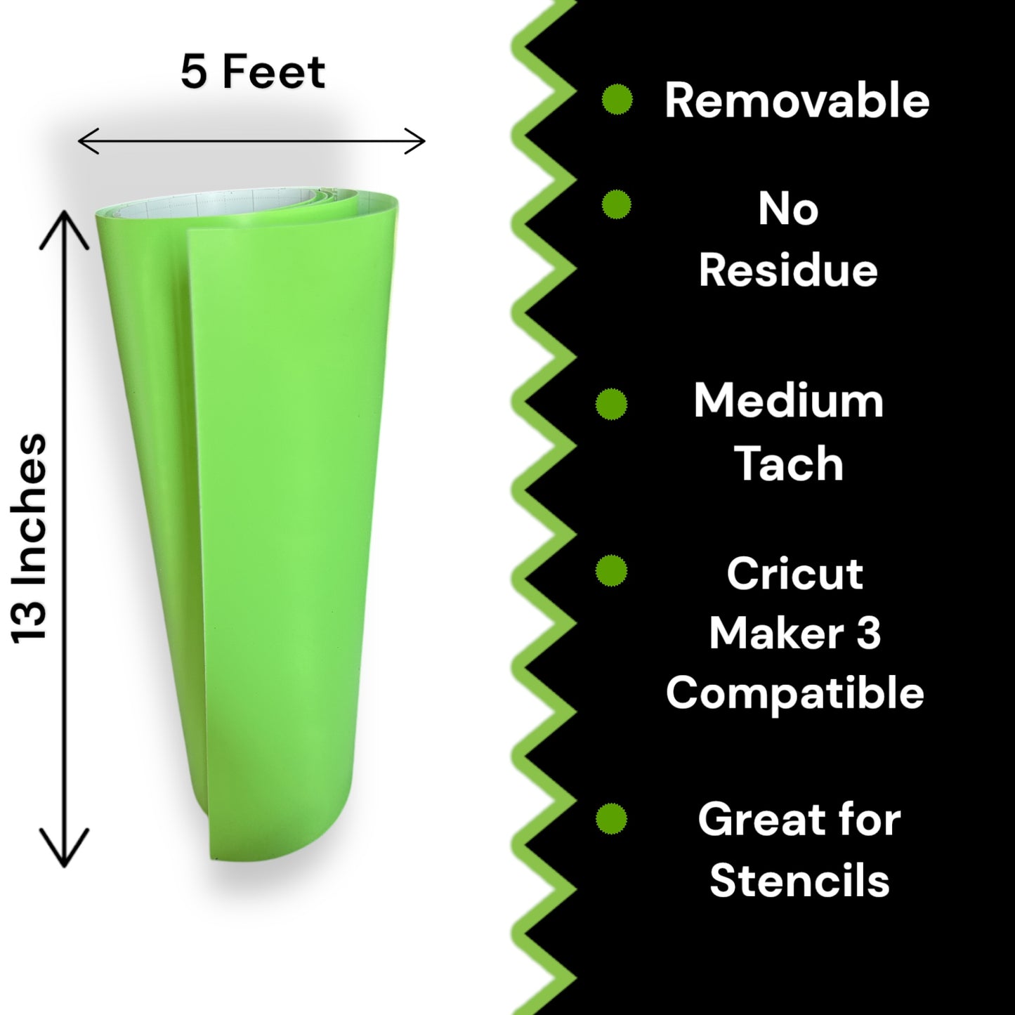 LiME LiNE Removable Vinyl Stencil Masking, No Residue with Anti Bleed Technology