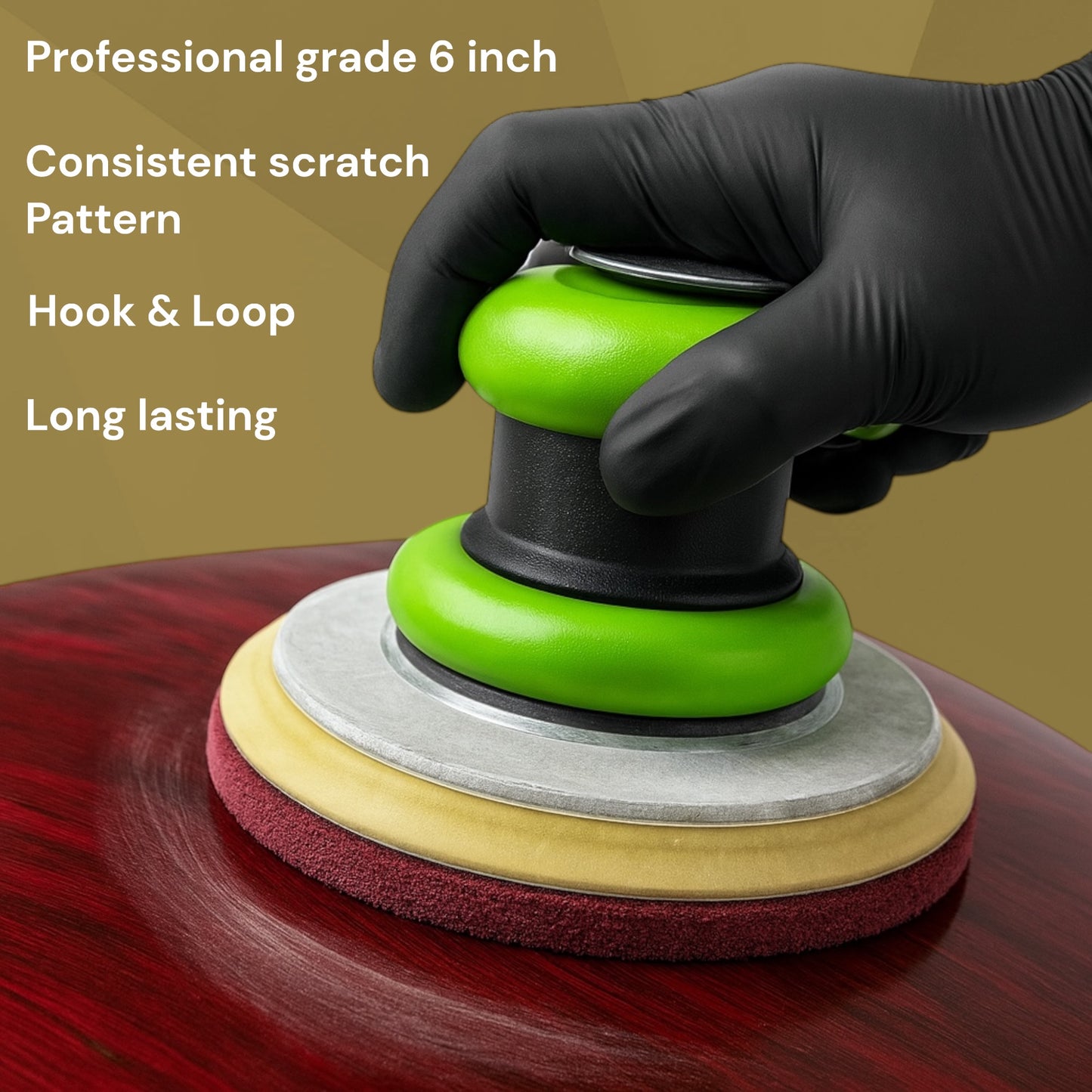 LiME LiNE 6" Hook & Loop Scuffing Discs for Orbital Dual Action Sander