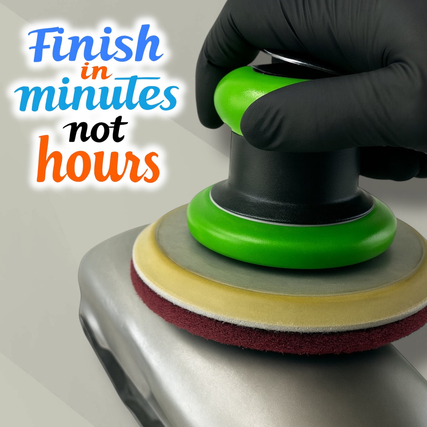 LiME LiNE 6" Hook & Loop Scuffing Discs for Orbital Dual Action Sanders- Black