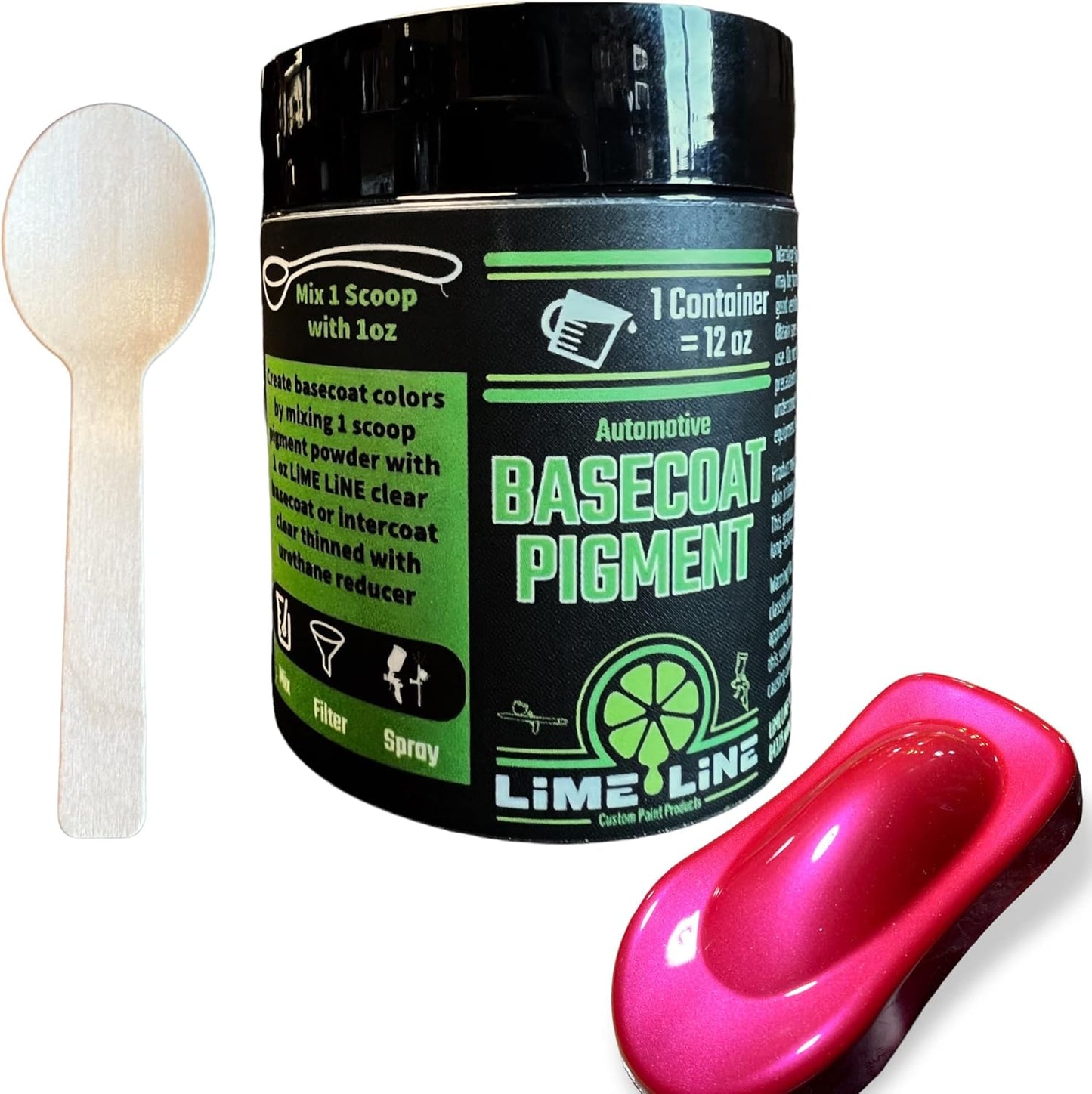 LiME LiNE Automotive Grade Metallic Basecoat Maker Pigment Powder - Makes 12 Oz Sprayable