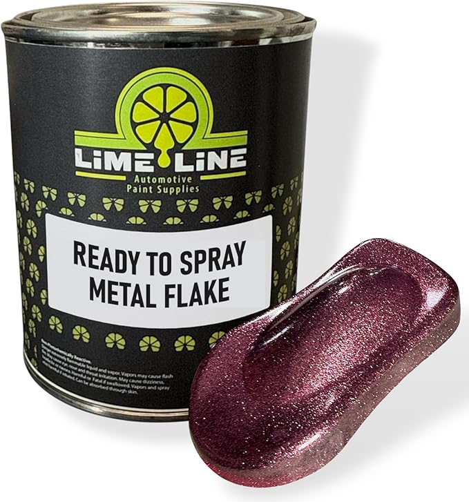 LiME LiNE Metal Flake Ready-to-Spray Automotive Basecoat - No Reducer Needed - Available in 17 Colors & 3 Sizes