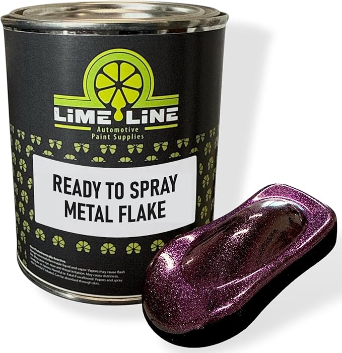 LiME LiNE Metal Flake Ready-to-Spray Automotive Basecoat - No Reducer Needed - Available in 17 Colors & 3 Sizes