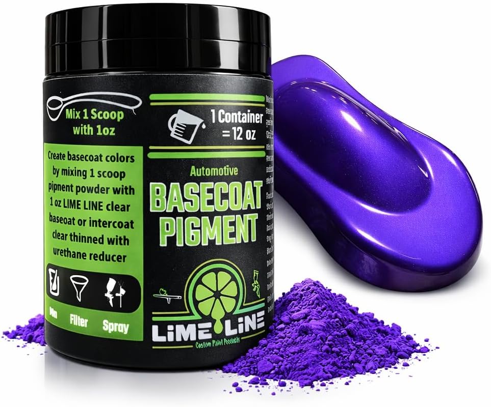 LiME LiNE Automotive Grade Metallic Basecoat Maker Pigment Powder - Makes 12 Oz Sprayable