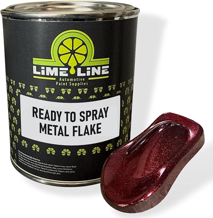 LiME LiNE Metal Flake Ready-to-Spray Automotive Basecoat - No Reducer Needed - Available in 17 Colors & 3 Sizes