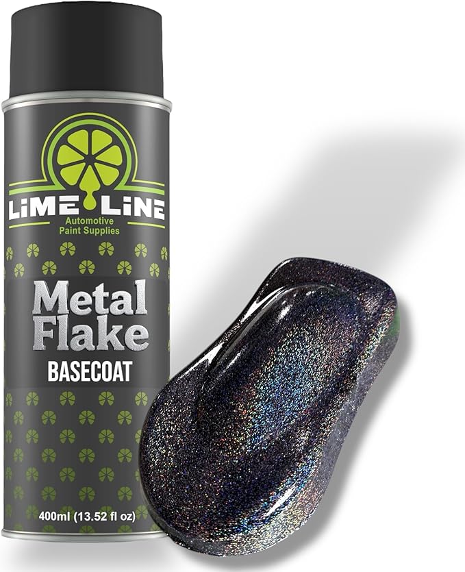 LiME LiNE Metal Flake Basecoat Automotive Grade Sparkle Spray Paint - 14 fl Oz