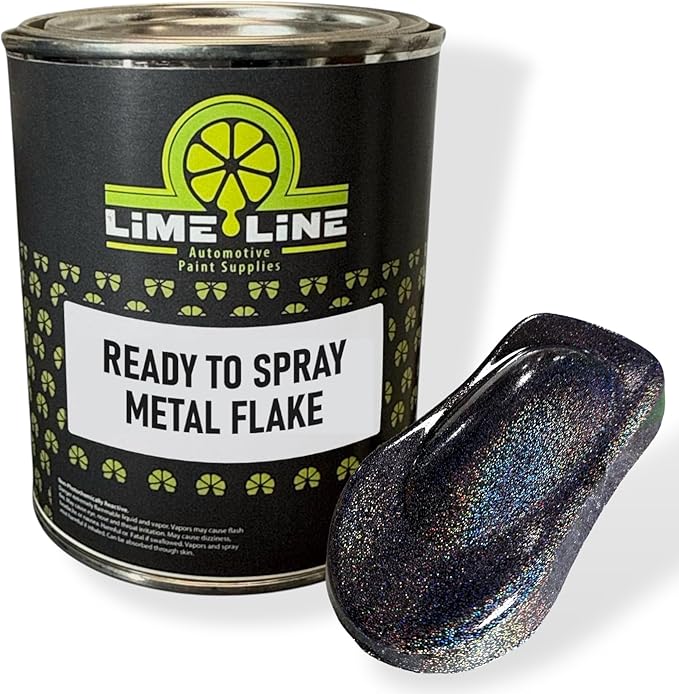 LiME LiNE Metal Flake Ready-to-Spray Automotive Basecoat - No Reducer Needed - Available in 17 Colors & 3 Sizes
