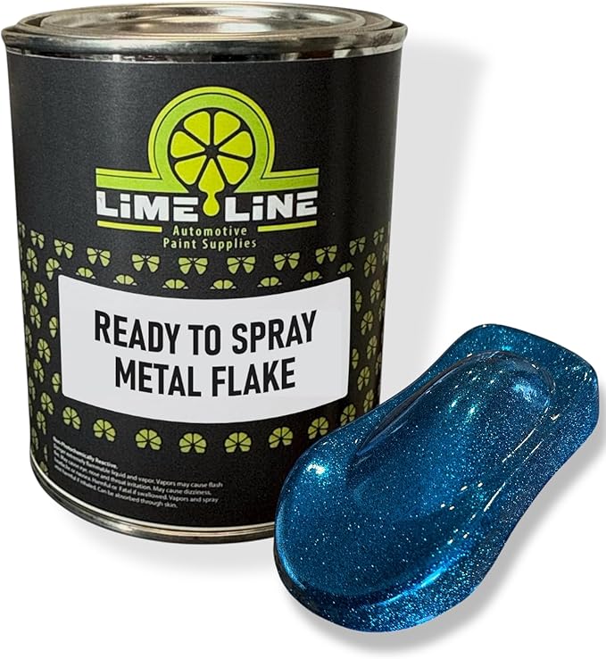 LiME LiNE Metal Flake Ready-to-Spray Automotive Basecoat - No Reducer Needed - Available in 17 Colors & 3 Sizes