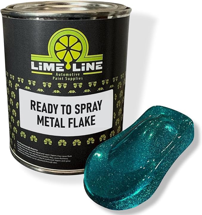 LiME LiNE Metal Flake Ready-to-Spray Automotive Basecoat - No Reducer Needed - Available in 17 Colors & 3 Sizes