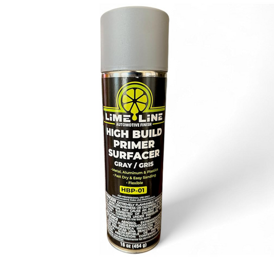 LiME LiNE 1K Flexible High Build Primer Surfacer, Direct to Metal, Primer Light Grey Aerosol Spray Can - Available in different Packs