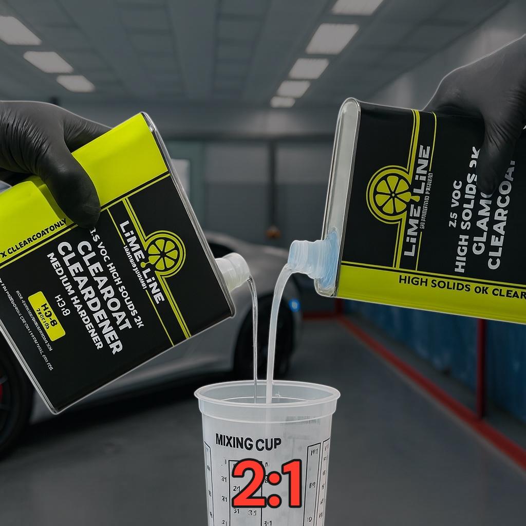 LiME LiNE Mega 2 Gallon Automotive Urethane Clearcoat kit 2:1 mix: High Gloss Glamour Clear