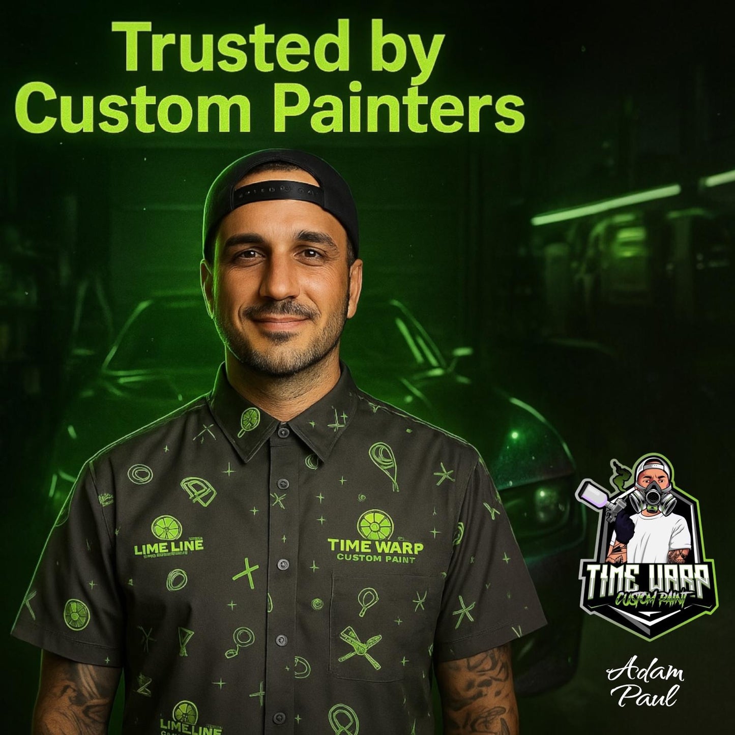 LiME LiNE Shadow LiNE Automotive Basecoat - Changes with Light - Black in the Shadows, Dazzling Metallic Under Light - 2K Clearcoat Topcoat Required