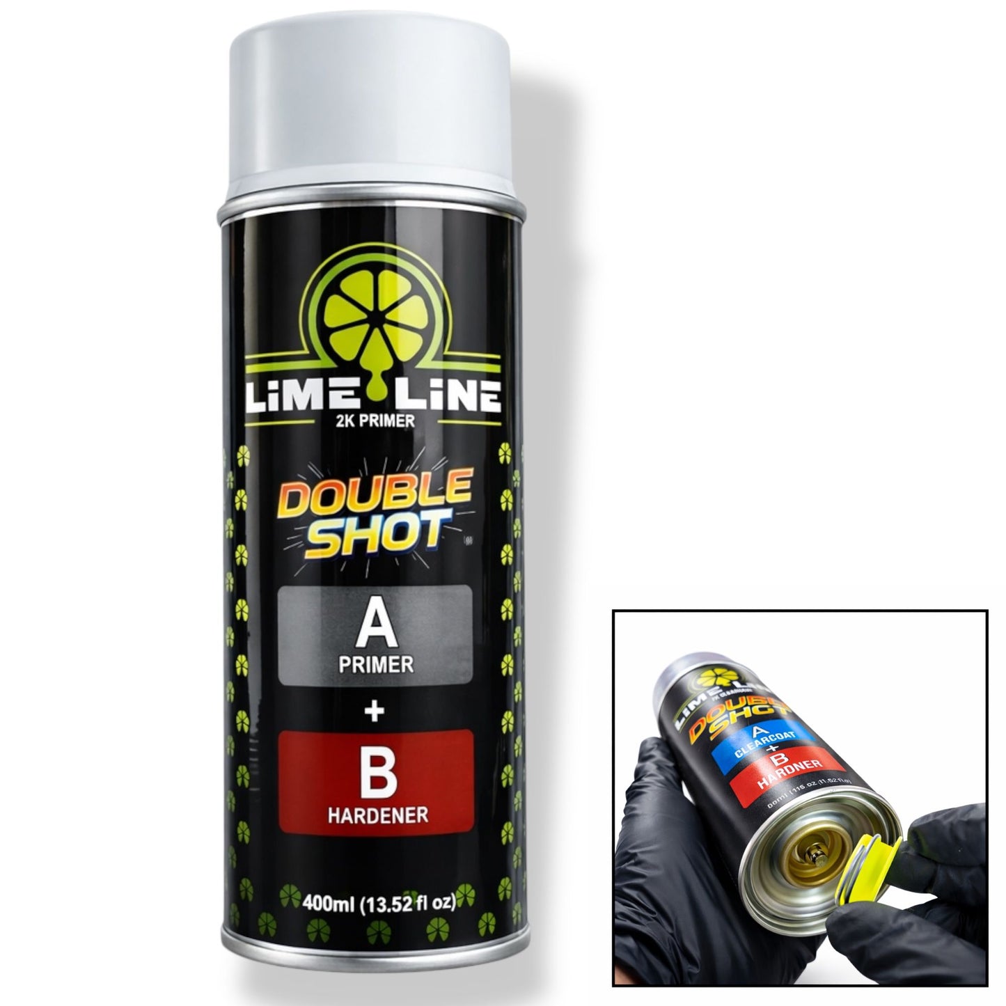 LiME LiNE 2K Urethane Primer Surfacer Aerosol Spray Can – High Build Sandable Automotive Primer: 2 Part Professional Finish: Light Gray