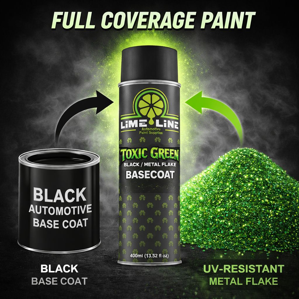 LiME LiNE Shadow Line Basecoat Spray Paint, Color Shift Black to Metallic Finish, Requires 2K Clearcoat Topcoat