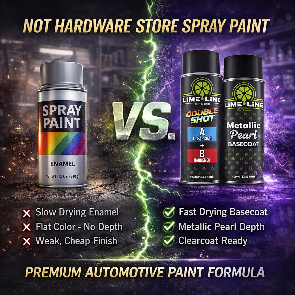 LiME LiNE Metallic Pearl Basecoat Spray Paint - 2 Stage Automotive Paint System - Basecoat Requires Clearcoat - DIY Car Paint Aerosol