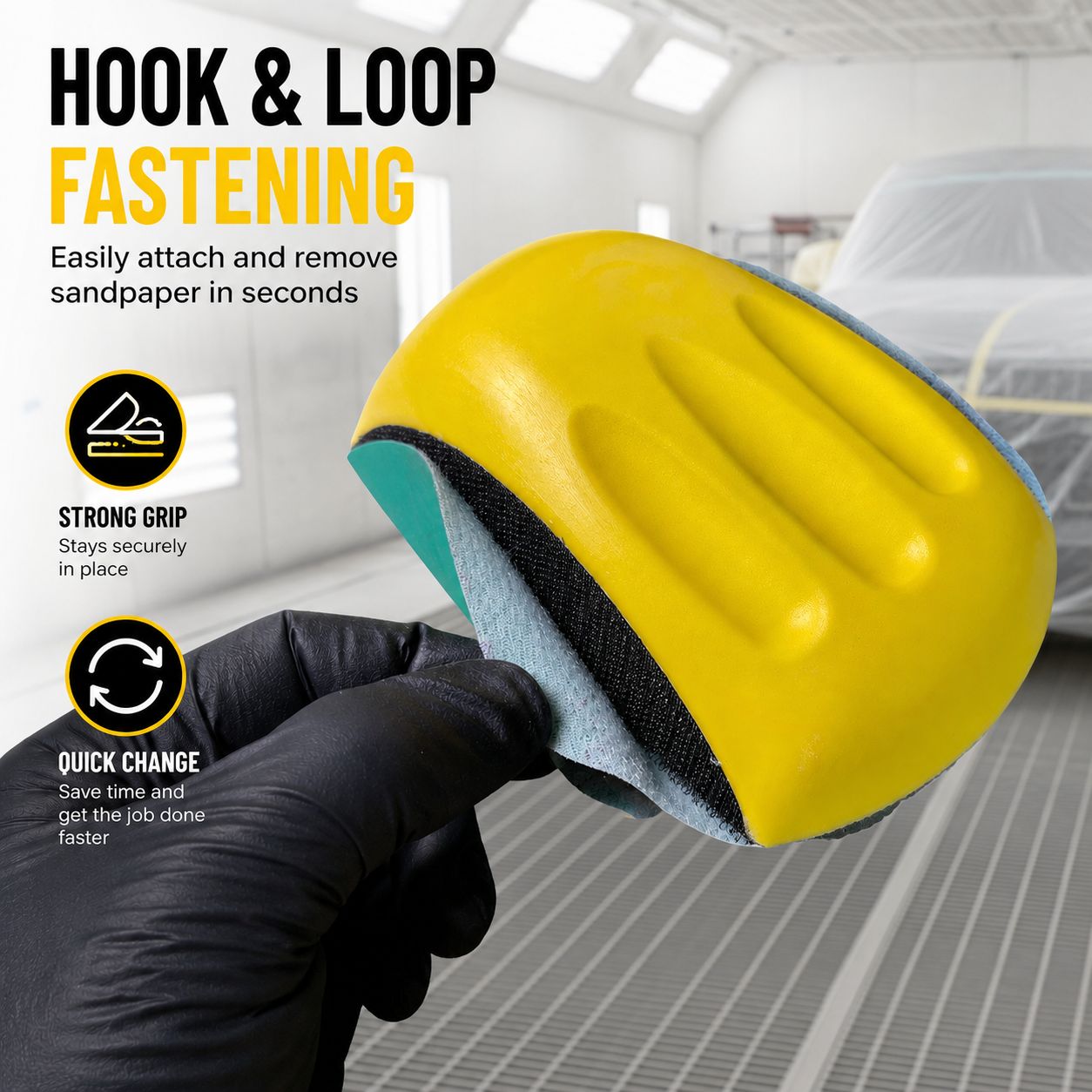 LiME LiNE 6” Waterproof Sanding Discs - Hook & Loop 25 Pc Reusable Discs