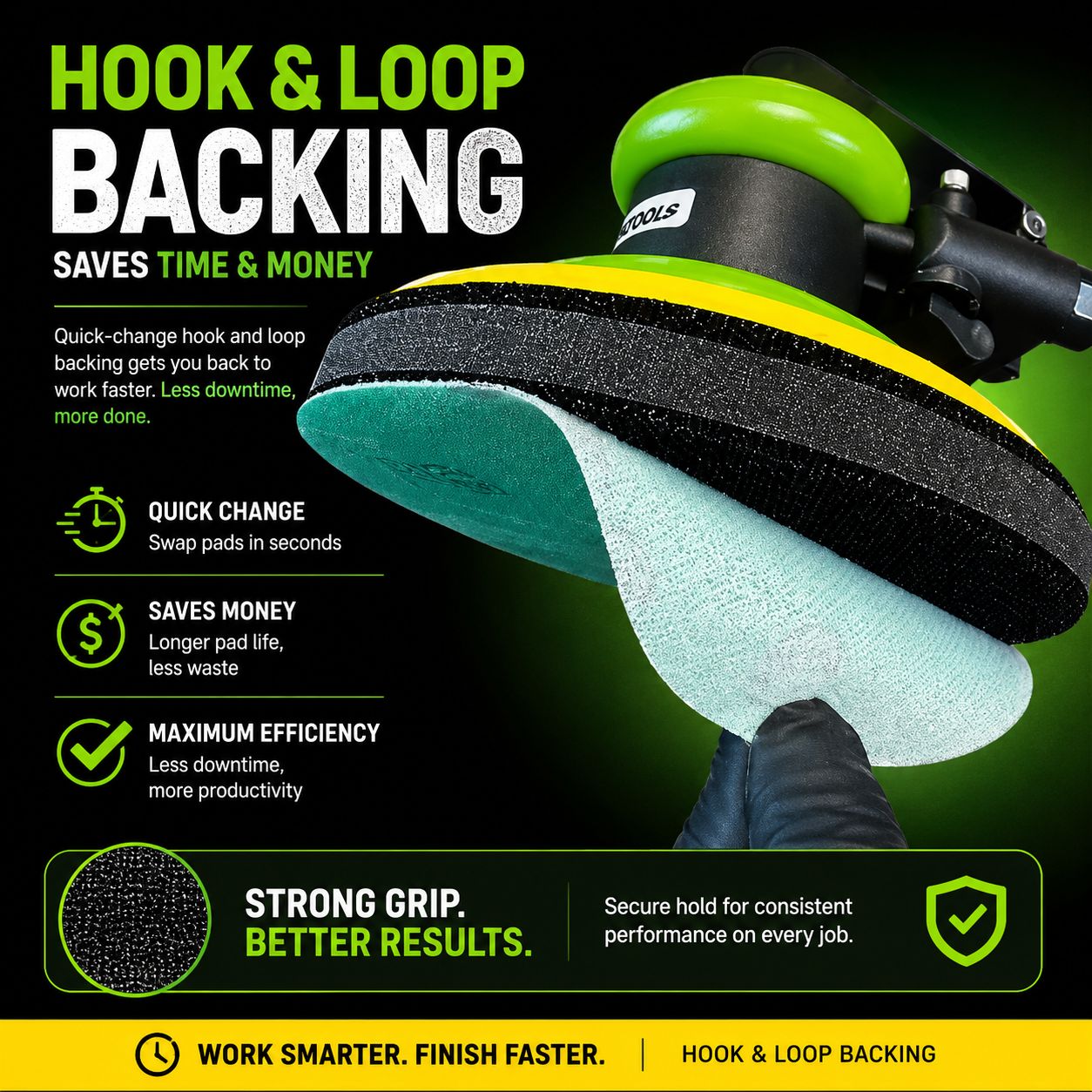 LiME LiNE 6" Automotive Dual Action Orbital Sander for Custom Painting & Auto Body