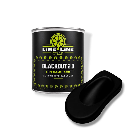 LiME LiNE Blackout 2.0 Automotive Basecoat + Urethane Reducer Kit -Professional Ultra Deep Black Car Paint