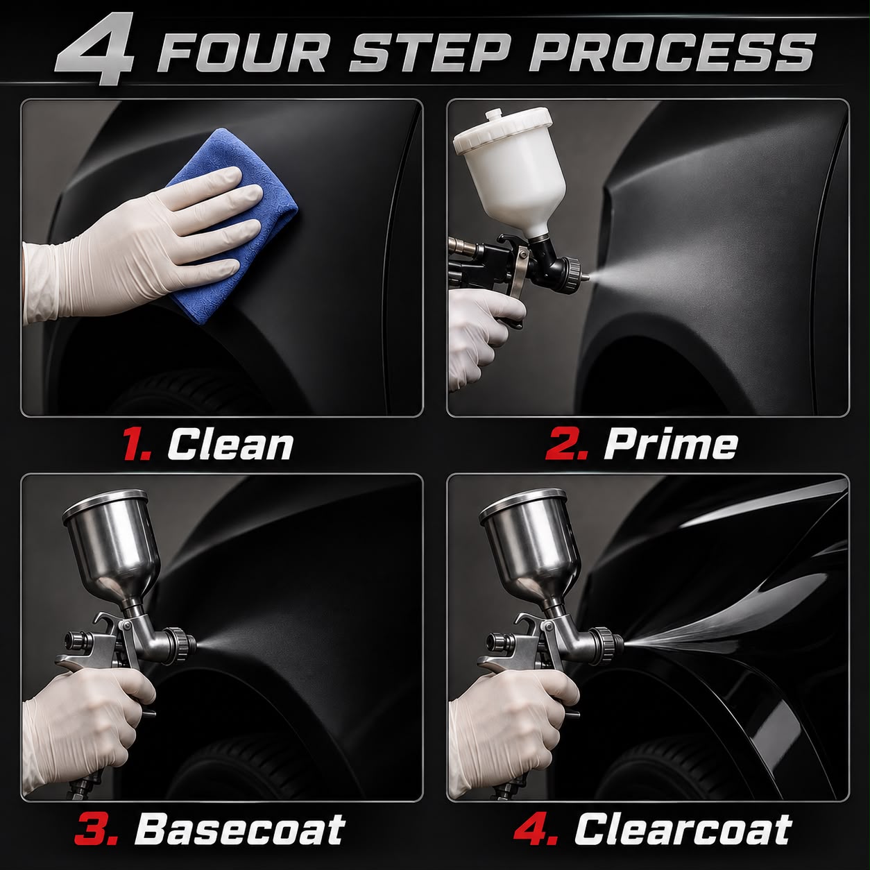 LiME LiNE Blackout 2.0 Automotive Basecoat + Urethane Reducer Kit -Professional Ultra Deep Black Car Paint