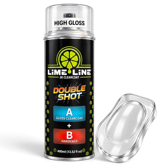 LiME LiNE Double Shot Automotive 2K High-Gloss Clearcoat Aerosol - Professional High-Gloss Finish Spray Paint for Auto Body & Custom Paint