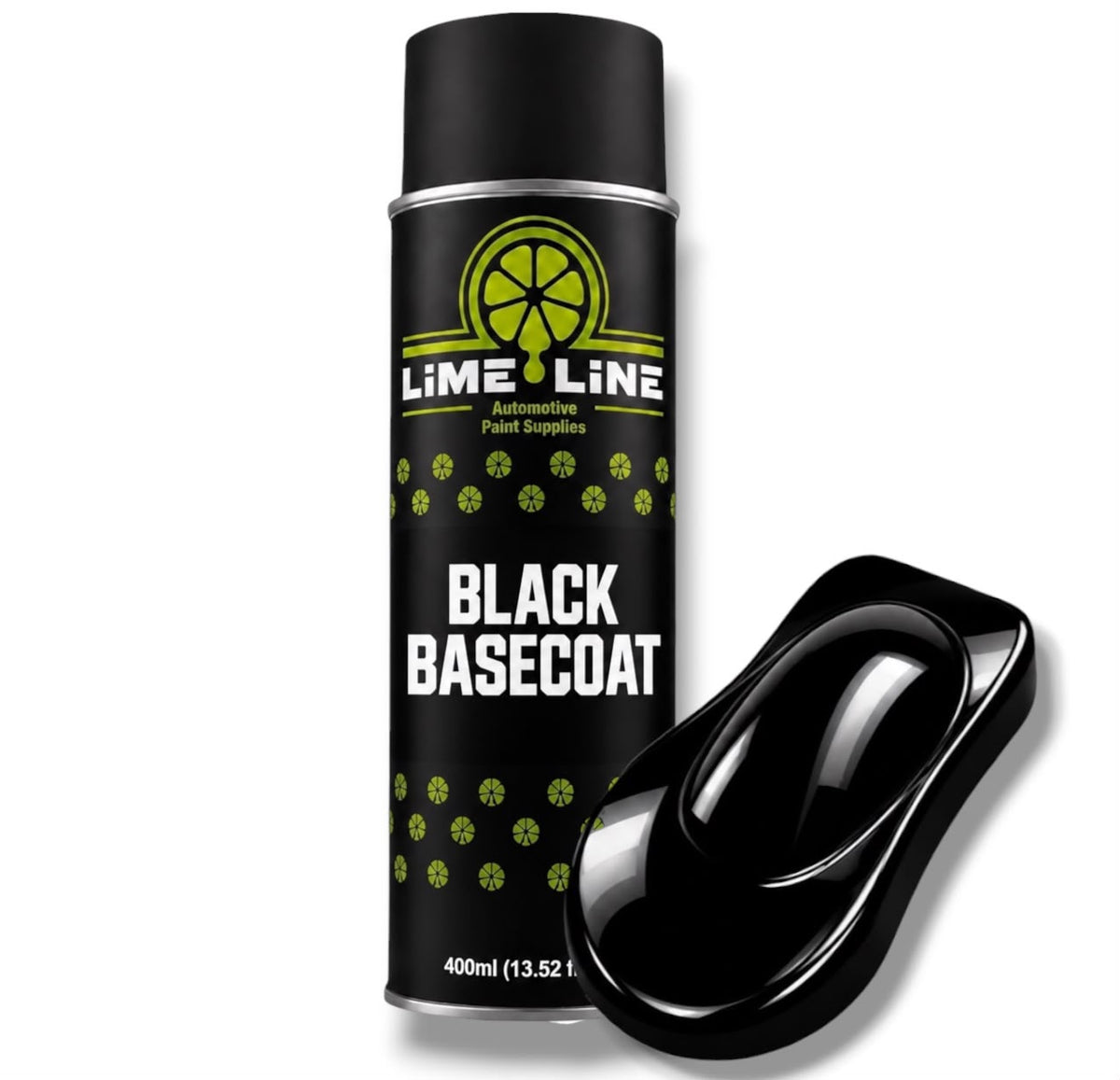 LiME LiNE Automotive Black Basecoat + Double Shot Clearcoat Aerosol Kit - Professional Car Spray Paint