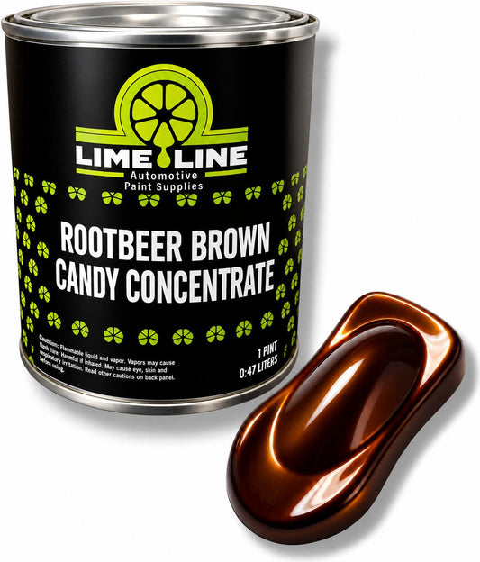 LiME LiNE Rootbeer Brown Candy Concentrate, Automotive Solvent Based Transparent Paint