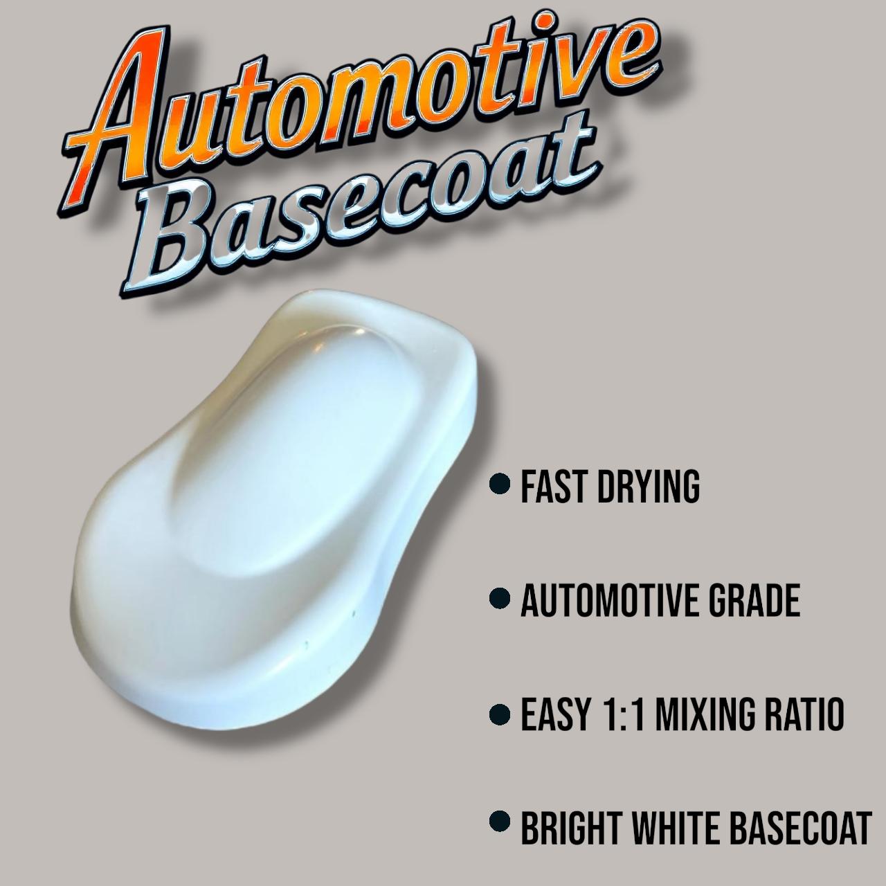 LiME LiNE Automotive Basecoats, 1k Urethane Base Coat Color White Basecoat - 1 Quart / 1 Gallon