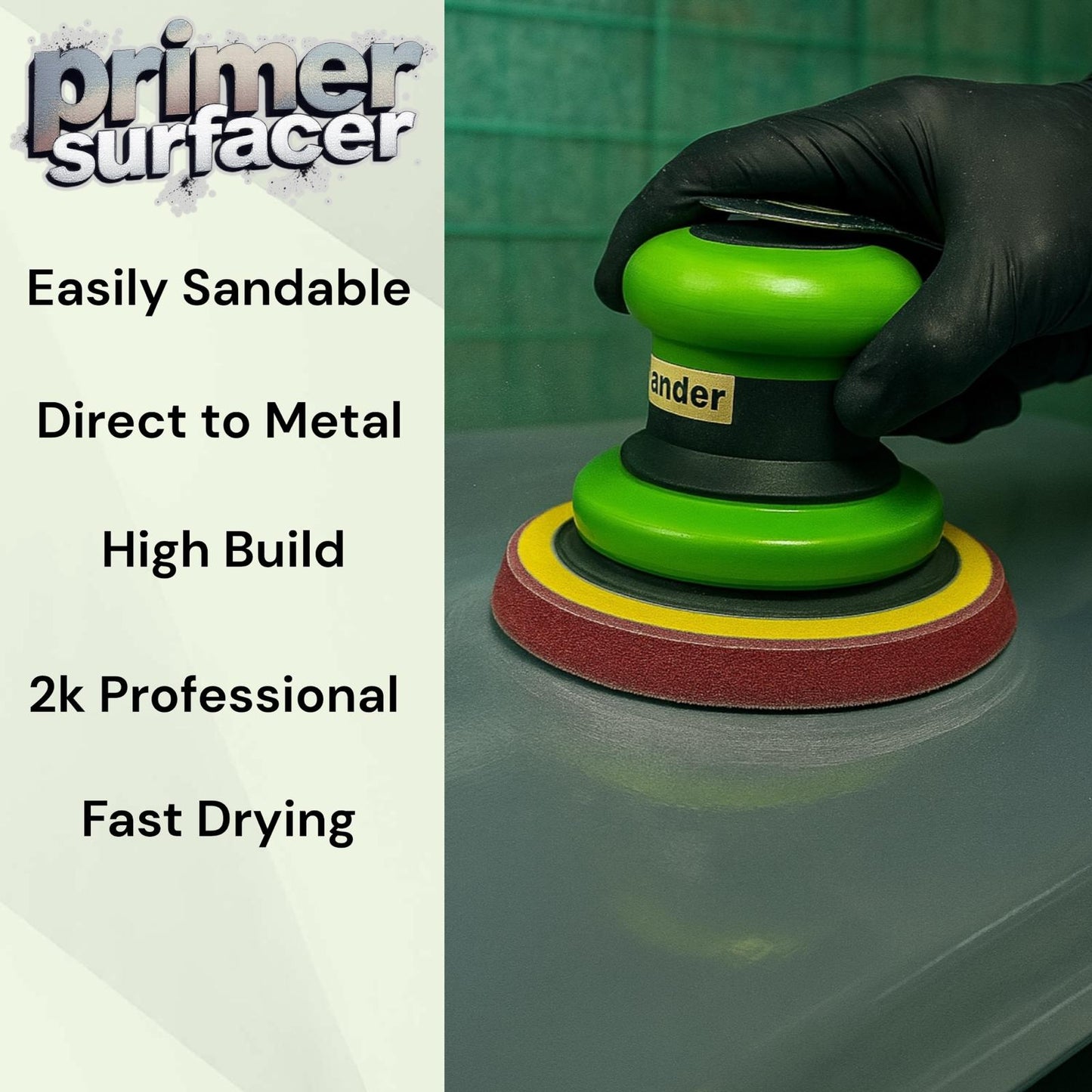 LiME LiNE Sand-able Automotive Primer Surfacer, Direct-to-Metal, High Build 2k Urethane, 1.25 Quart kit, 4:1 mixture
