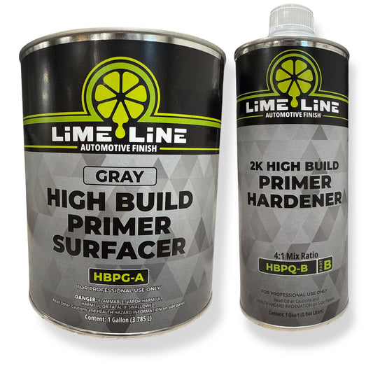 LiME LiNE Sand-able Automotive Primer Surfacer, Direct-to-Metal, High Build 2k Urethane, 1.25 Gallon kit, 4:1 mixture