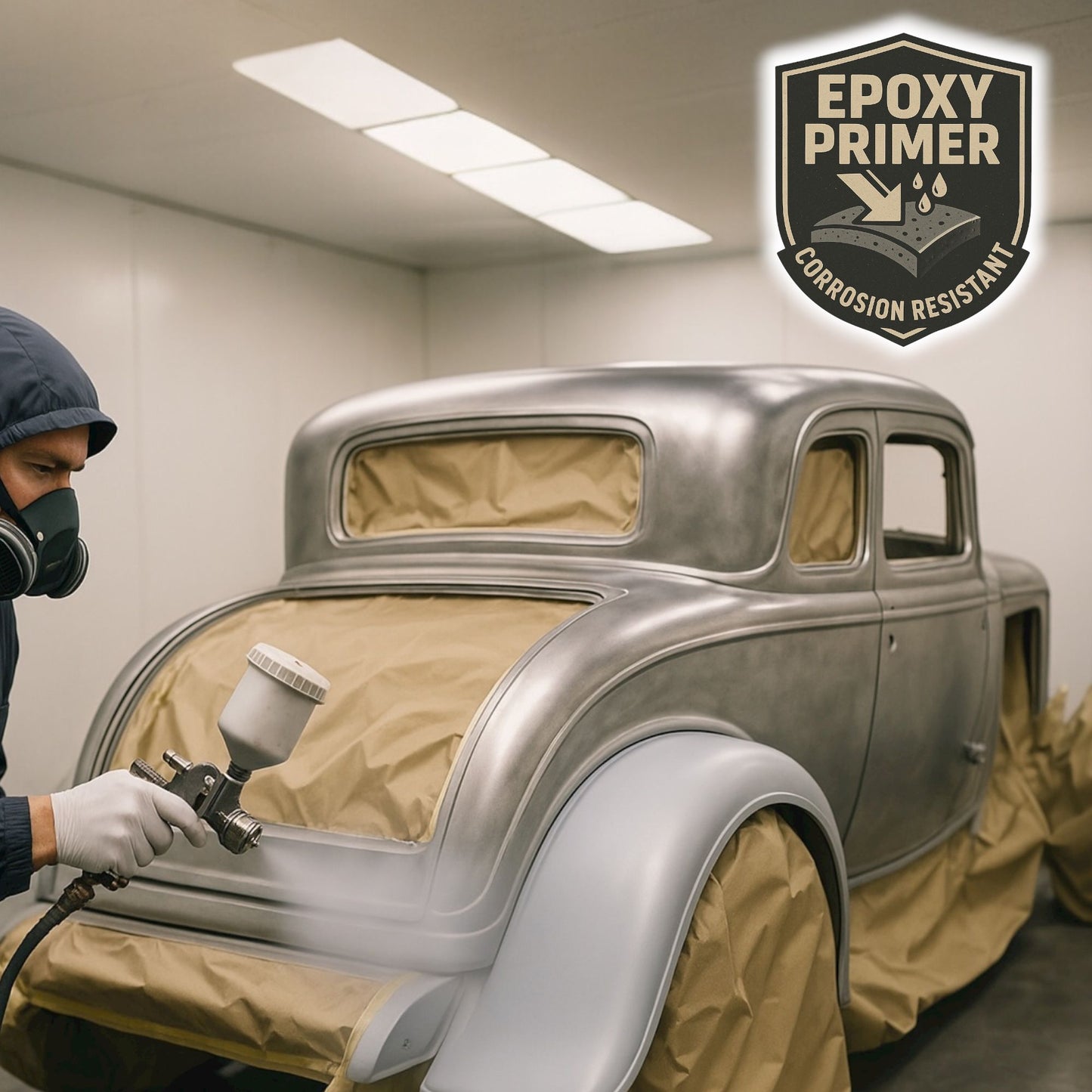 LiNE LiNE Epoxy Primer, Automotive Grade, Direct-to-Metal, Light Grey & Black