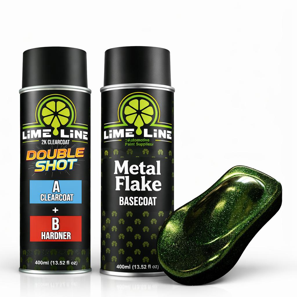 LiME LiNE Metal Flake Basecoat - Automotive Grade Sparkle Spray Paint - No Equipment Needed - Finish with 2K Clearcoat