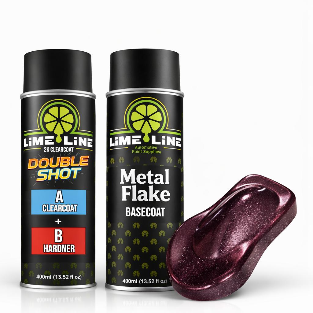 LiME LiNE Metal Flake Basecoat - Automotive Grade Sparkle Spray Paint - No Equipment Needed - Finish with 2K Clearcoat