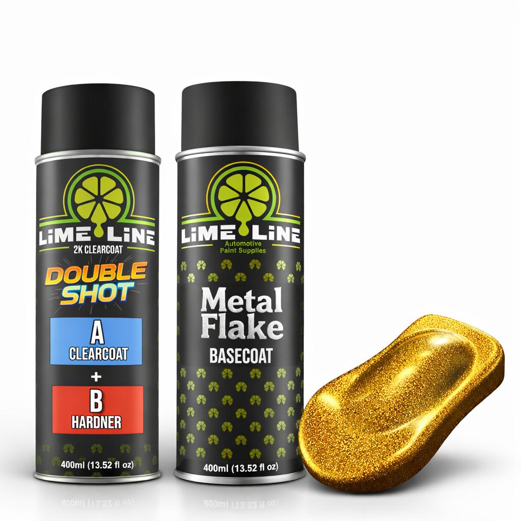 LiME LiNE Metal Flake Basecoat - Automotive Grade Sparkle Spray Paint - No Equipment Needed - Finish with 2K Clearcoat