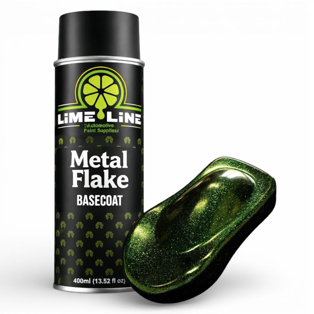 LiME LiNE Metal Flake Basecoat - Automotive Grade Sparkle Spray Paint - No Equipment Needed - Finish with 2K Clearcoat