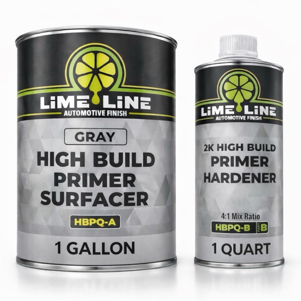 LiME LiNE Sand-able Automotive Primer Surfacer, Direct-to-Metal, High Build 2k Urethane, 1.25 Gallon kit, 4:1 mixture