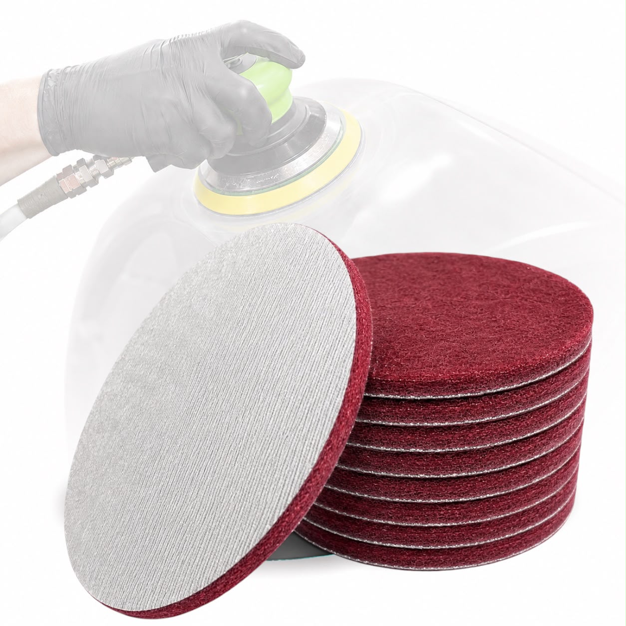 LiME LiNE 6" Hook & Loop Scuffing Discs for Orbital Dual Action Sander