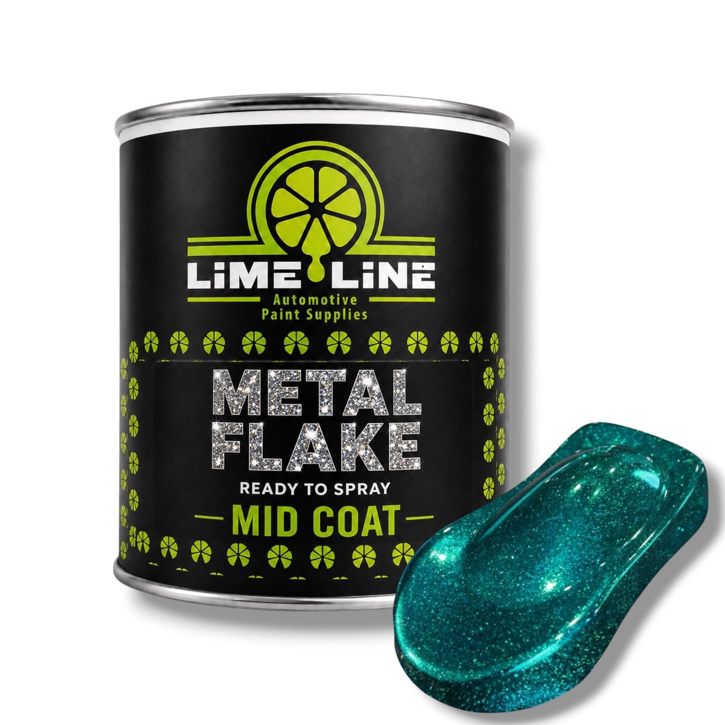 LiME LiNE Ready-to-Spray Automotive Metal Flake Midcoat - No Reducer Needed - Available in 17 Colors & 3 Sizes