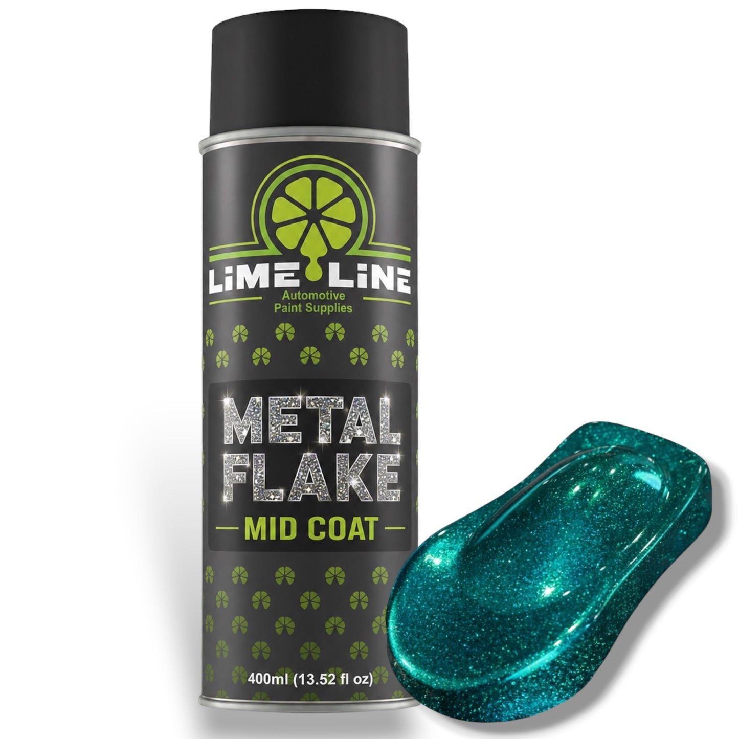 LiME LiNE Metal Flake Midcoat - Automotive Grade Sparkle Spray Paint - No Equipment Needed - Finish with 2K Clearcoat