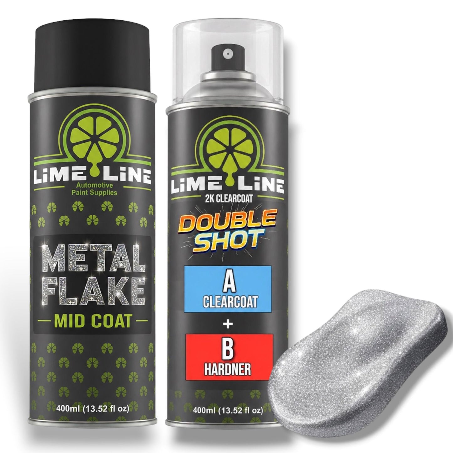 LiME LiNE Metal Flake Midcoat - Automotive Grade Sparkle Spray Paint - No Equipment Needed - Finish with 2K Clearcoat
